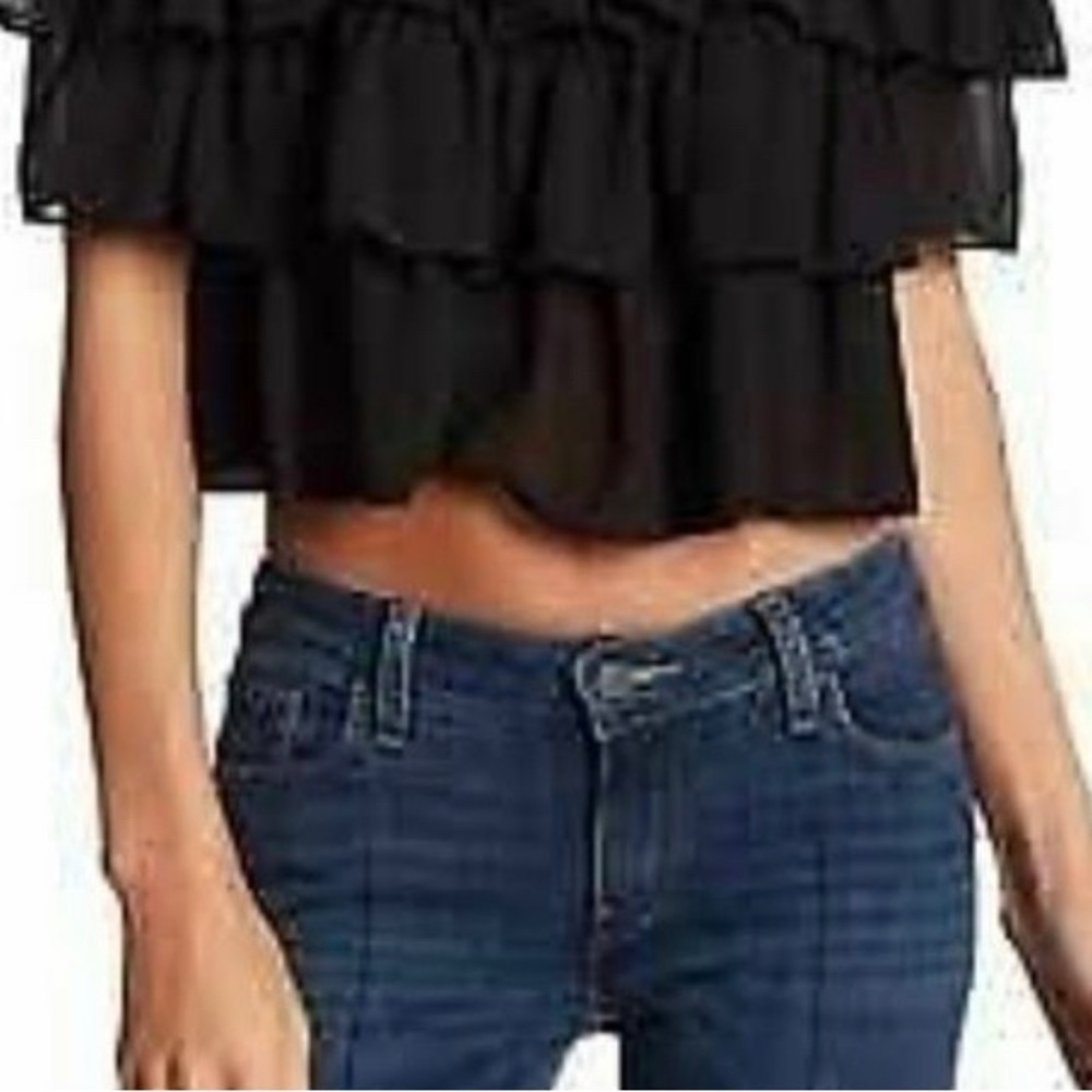 WAYF Toulon Tiered Ruffle Top 🖤 Nordstrom 🖤 XL 🖤